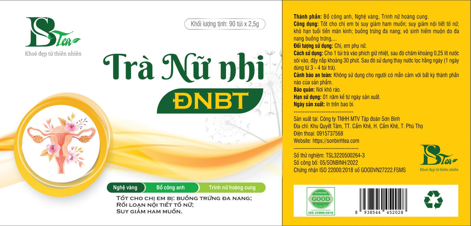 Trà Nữ nhi ĐNBT - Trà của chị em bị suy giảm nội tiết tố nữ, đa nang buồng trứng